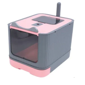 Cat Litter Box Top Entry Fully Enclosed Design Tray Box